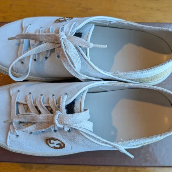 Gucci Women's Pelle Gomma White Sneakers | NWT - Picture 5 of 8